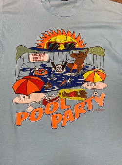 Sportif Vintage Pool party tee XL, Turquoise