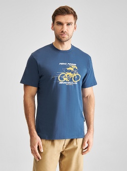 Dedicated Pedal power tee True blue