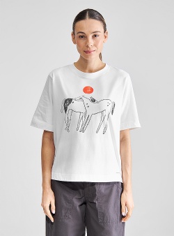 Dedicated You and me tee Vadstena tee White