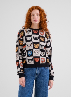 Dedicated Cat bingo Arrendal sweater Black