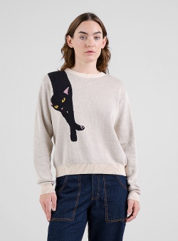 Dedicated Long cat Arrendal sweater Vanilla white