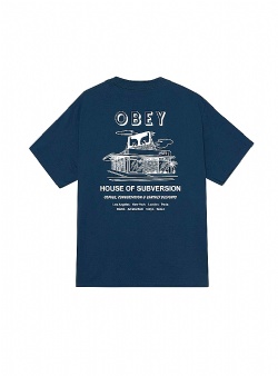 Obey House of subversion tee Harbor blue