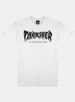 Thrasher Metal tee White