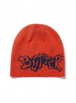 Butter Goods Eruption skully beanie Red