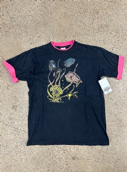 Sportif Vintage Neon fish tee L?, Black