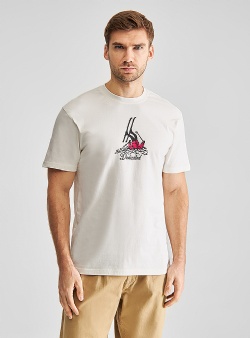 Dedicated Fallen skier tee Off white