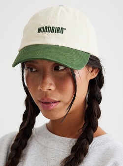 Woodbird Core twill cap Offwhite army