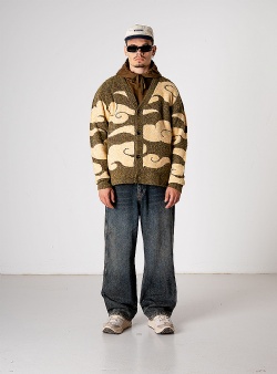 Woodbird Koon cloud cardigan Dark green