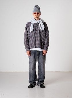 Woodbird Buzo chuck shirt Brown check