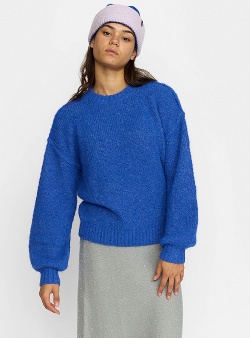 Selfhood Knitted mohair sweater Blue