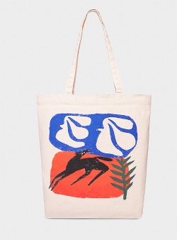 Dedicated Foal with bird tote bag Off white