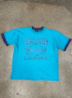 Sportif Vintage Quad Cities tee XL, Turquoise