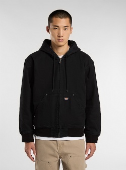 Dickies Hilham hooded canvas jacket Black