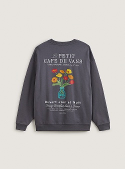 Vans Cafe vans oversized crew Asphalt
