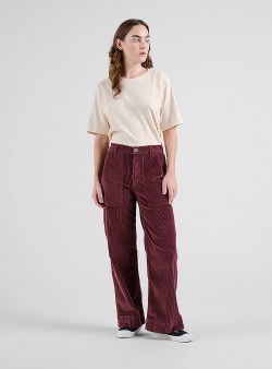 Dedicated Vara corduroy workwear pants Fig red
