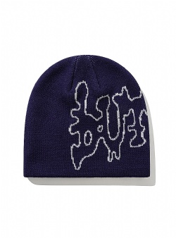 Butter Goods Blotch skully beanie Navy
