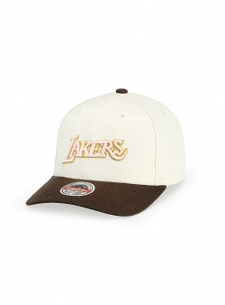 Mitchell and Ness Lakers blush sand classic red snapback Cream brown