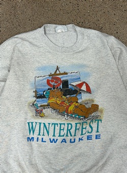 Sportif Vintage Winterfest Milwaukee crew XL, Light grey melange