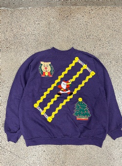 Sportif Vintage Christmas overload crew XL, Purple