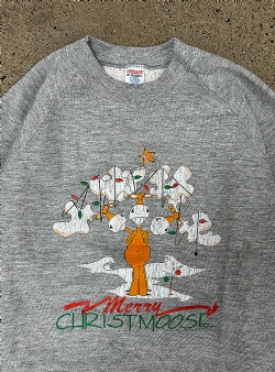 Sportif Vintage Merry Christmoose crew L, Grey melange