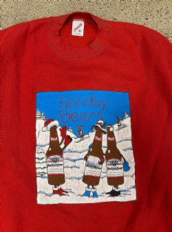 Sportif Vintage Holiday Beers crew XL, Red