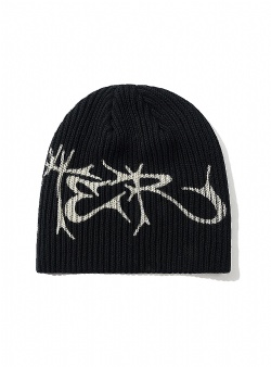 Butter Goods Scrawling skully beanie Black