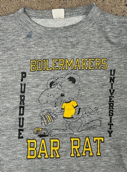 Sportif Vintage Boilermakers Bar Rat crew XL, Grey