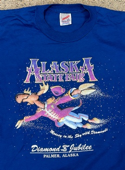 Sportif Vintage Alaska state fair tee L, Blue