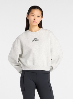 New Balance Linear heritage fleece crew Athletic heather