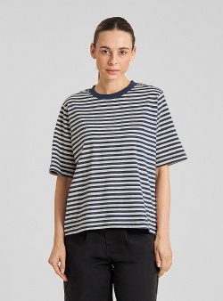 Dedicated Vadstena stripes tee Insignia blue
