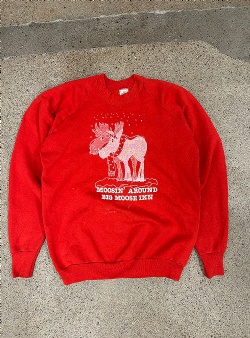 Sportif Vintage Moosin around Big Moose Inn crew XL, Red