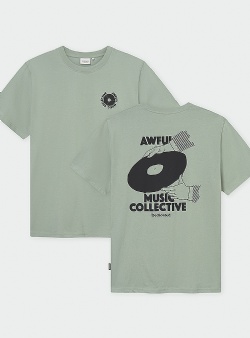 Dedicated Awful music tee Iceberg green