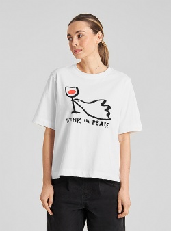 Dedicated Drink in peace Vadstena tee White