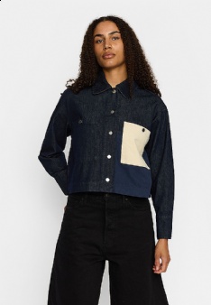 Selfhood Cropped shirt denim Blue