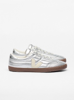 VEJA Panenka leather Silver white pierre bark