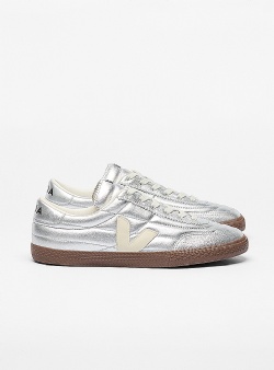 VEJA Panenka leather Silver white pierre bark