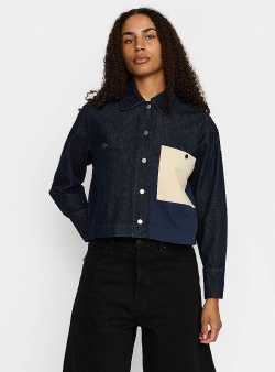 Selfhood Cropped shirt denim Blue