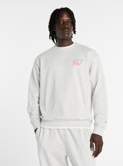 New Balance Classic tri logo french terry crew