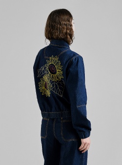 Dedicated Sunna denim jacket sunflower