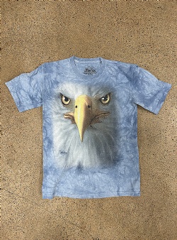 Sportif Vintage Eagle face tee XL, Blue tie dye