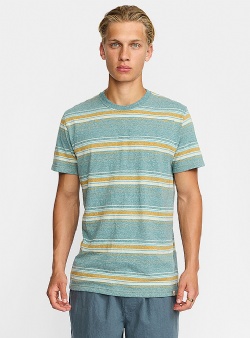 Revolution Striped regular tee Petrol