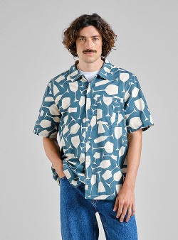 Dedicated Brantevik wine cups shirt Mediterranea green