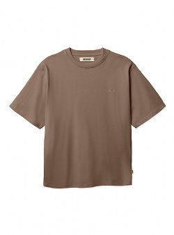 Woodbird Baine basic tee Mid brown