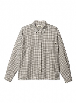 Woodbird Buzo check shirt Off white check