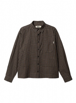 Woodbird Buzo hang check shirt Black check