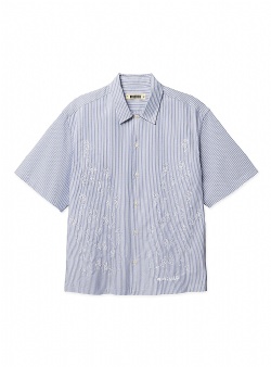 Woodbird Wang ox flower shirt Light blue