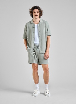 Dedicated Essingen shorts waffle Iceberg green