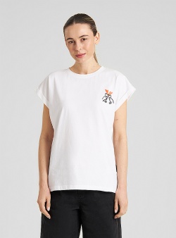 Dedicated Heart cheers Visby tee White