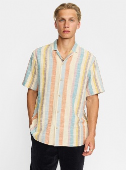 Revolution Big striped short sleeved cuban shirt Multi