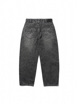 Butter Goods Drummer baggy denim jeans Streaky black